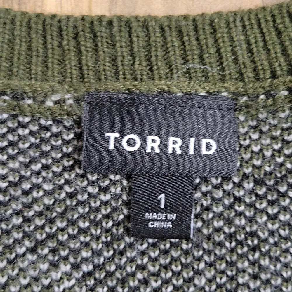 Torrid Camo Jacquard Crew Neck Sweater